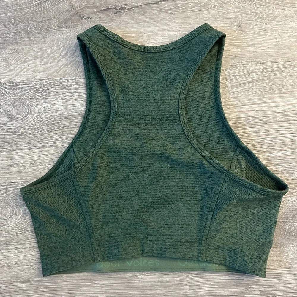 Outdoor Voices Longline Sports Bra in Green